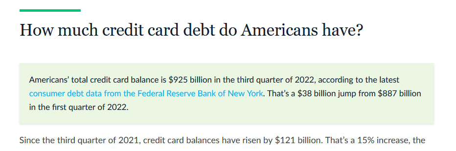 How much credit card debt do Americans have